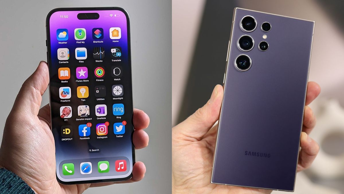 foto: Samsung Galaxy S25 Ultra Vs iPhone 16 Pro Max (TechRadar)