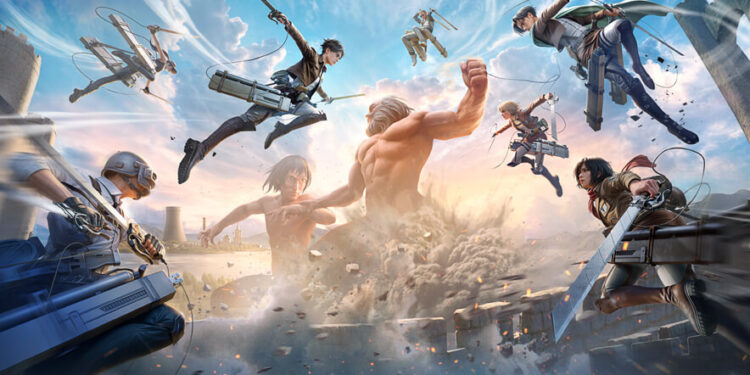 foto: pubg mobile x attack on titan