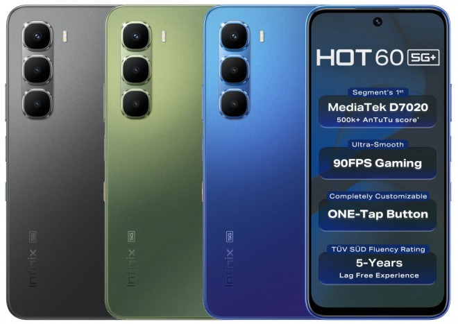 foto: Infinix Hot 60 5G (GSMArena.com)