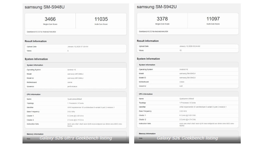 foto: benchmark samsung galaxy s26 ultra
