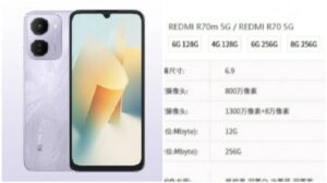 foto: Redmi R70 5G dan Redmi R70m