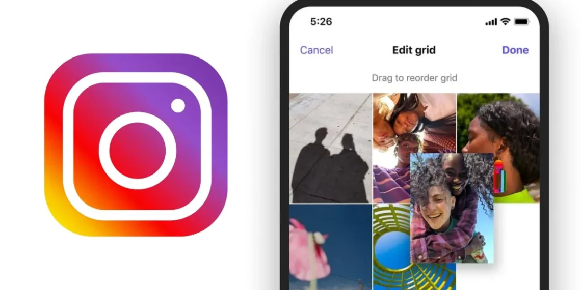 foto: reorder grid instagram