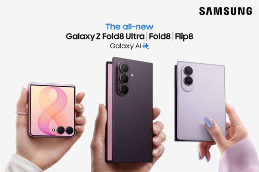 foto: Samsung Galaxy Z Fold 8, Samsung Galaxy Z Fold 8 Ultra, & Samsung Galaxy Z Flip 8