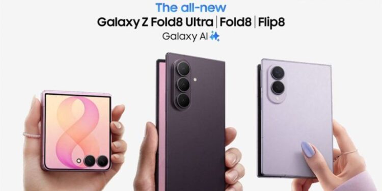 foto: Samsung Galaxy Z Fold 8, Samsung Galaxy Z Fold 8 Ultra, & Samsung Galaxy Z Flip 8