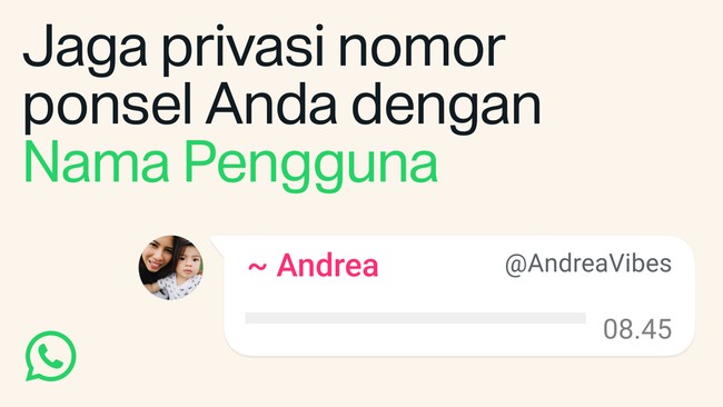 foto: fitur whatsapp username